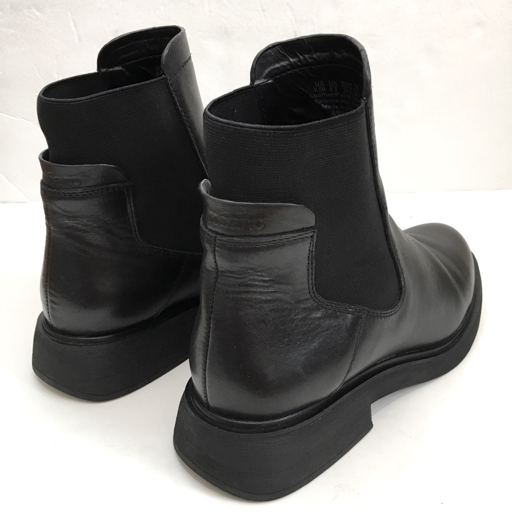Franco Sarto Brood Black Leather Chelsea Pull On Ankle Boots - Picture 9 of 14